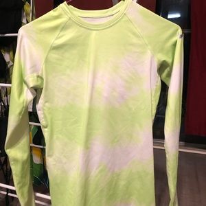 Nike combat long sleeve workout top green white